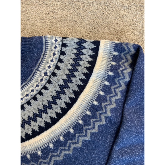 Weatherproof Vintage Men's Sweater Size Large Blue Round Neck Preppy Academia - Picture 6 of 13